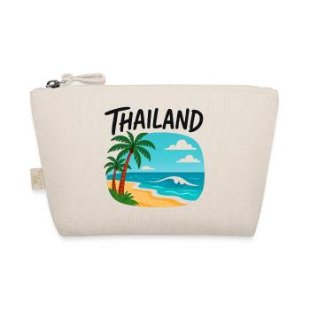 Thailand motif with sea and palm trees - Organic Pouch - nature - Front