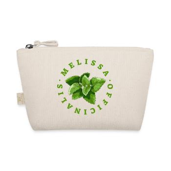 Lemon Balm Leaf Circular Emblem - Organic Pouch - nature - Front
