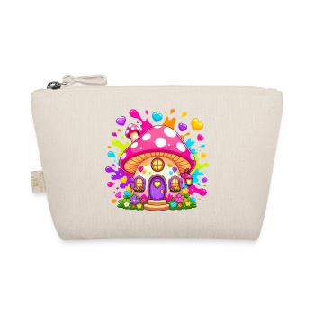 Fairytale mushroom house with heart windows - Organic Pouch - nature - Front