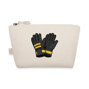 Schwarze Handschuhe mit Gelben Akzenten - Bio-Täschchen - Natur - Vorne