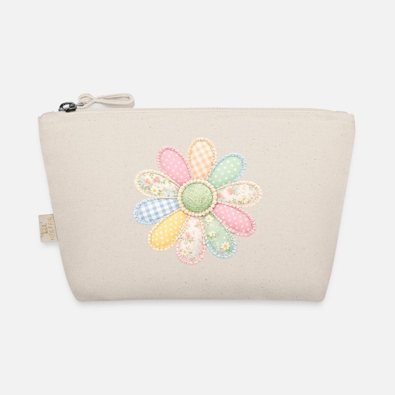 Bunte Blume Patchwork Vintage Cottagecore Design Bio-Täschchen