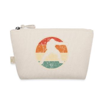 Boxen Grafik Vintage-Stil Für Boxer Und Trainer - Bio-Täschchen - Natur - Vorne