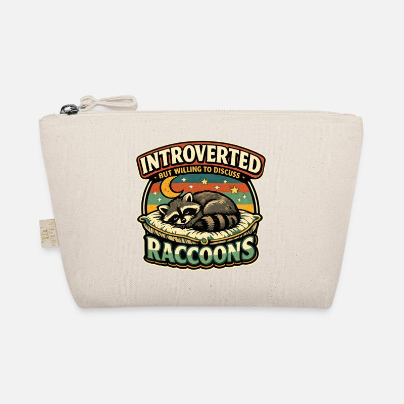 Introverted raccoon discussable Organic Pouch