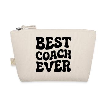 Best Coach ever retro Typography - Organic Pouch - nature - Front