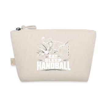 Handball Eat Sleep Repeat Motif - Organic Pouch - nature - Front