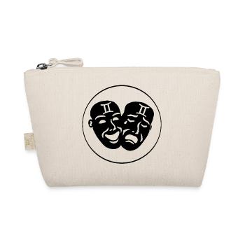 Gemini Star Sign (Black) - Organic Pouch - nature - Front