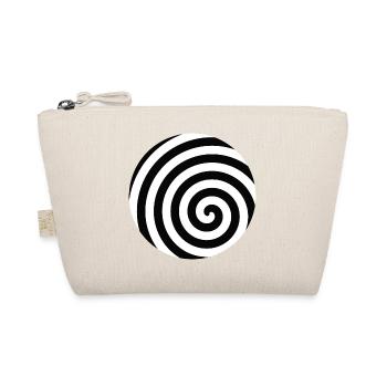 Black and White Spiral - Organic Pouch - nature - Front
