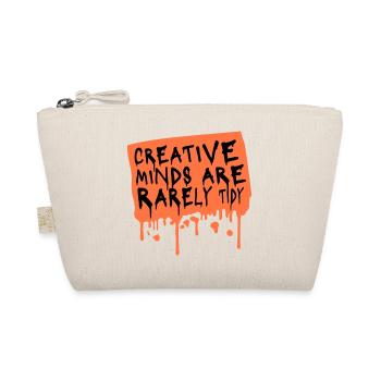 Creative Minds Are Rarely Tidy Funny Creative Logo - Organic Pouch - nature - Front