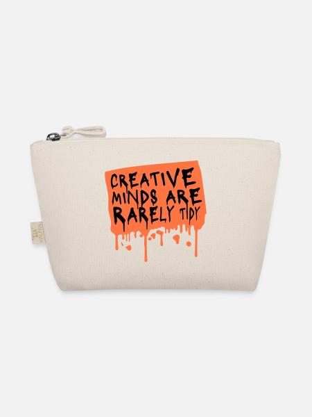 Creative Minds Are Rarely Tidy Lustig Kreativ Logo - Bio-Täschchen - Natur