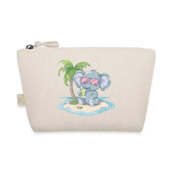 Elephant Summer Palm Tree - Organic Pouch - nature - Front