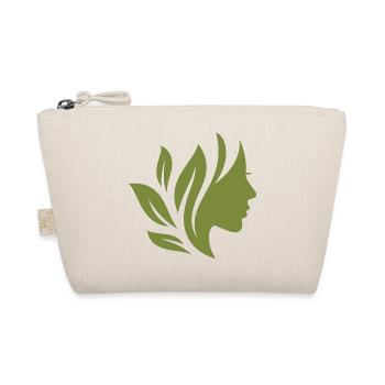 Femme verte avec des feuilles dans les cheveux - Trousse biologique - nature - Devant