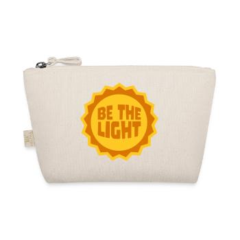 Be The Light Motivierend Positivität Spruch Logo - Bio-Täschchen - Natur - Vorne