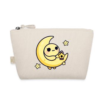 Moonlit Cute Moon with Star Lantern - Organic Pouch - nature - Front