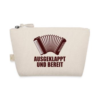 Akkordeon - Ausgeklappt und bereit - Bio-Täschchen - Natur - Vorne