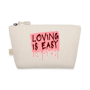 Loving Is Easy Inspirierend Romantisch Spruch Logo - Bio-Täschchen - Natur - Vorne