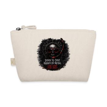 Born to Dive, Raised by Metal – Skull Diver Metal - Bio-Täschchen - Natur - Vorne