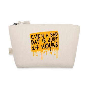 Even A Bad Day Is Just 24 Hours Motivierend Spruch - Bio-Täschchen - Natur - Vorne