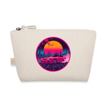 Retro 90er JDM R33 Sakura City Raster-Emblem - Bio-Täschchen - Natur - Vorne