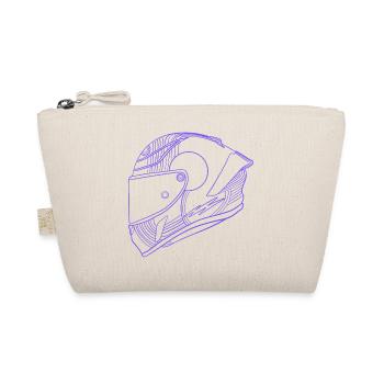 Neon Purple Helmet - Visor - Organic Pouch - nature - Front