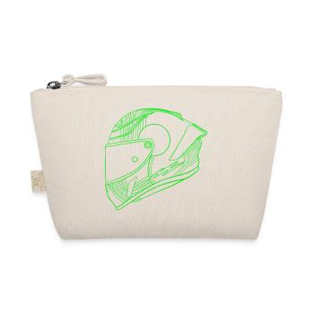 Casque vert néon - Visière - Trousse biologique - nature - Devant