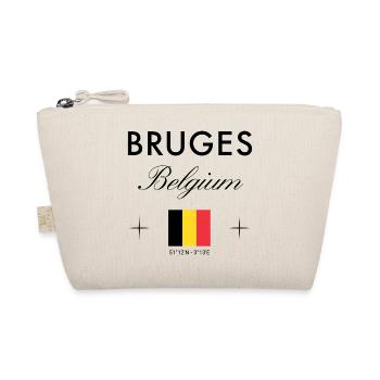 Brügge Belgien Koordinaten Reise Souvenir - Bio-Täschchen - Natur - Vorne