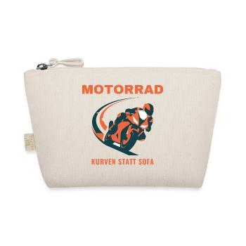Motorrad Kurven Statt Sofa Biker Geschenk - Bio-Täschchen - Natur - Vorne