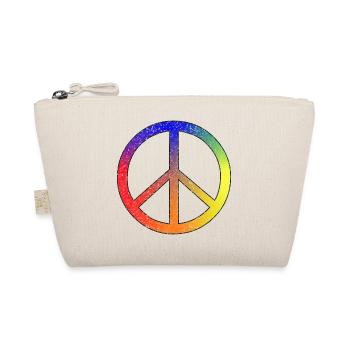 Frieden in Regenbogenfarben - Bio-Täschchen - Natur - Vorne