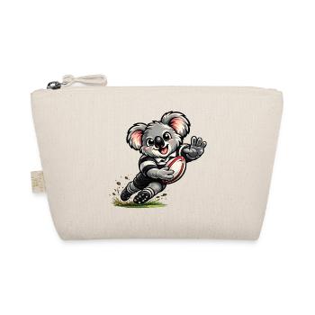 Süßer Koala spielt Rugby - Bio-Täschchen - Natur - Vorne