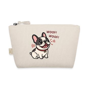 Wuff wuff Französischer Bulldoggen-Welpen-Cartoon - Bio-Täschchen - Natur - Vorne