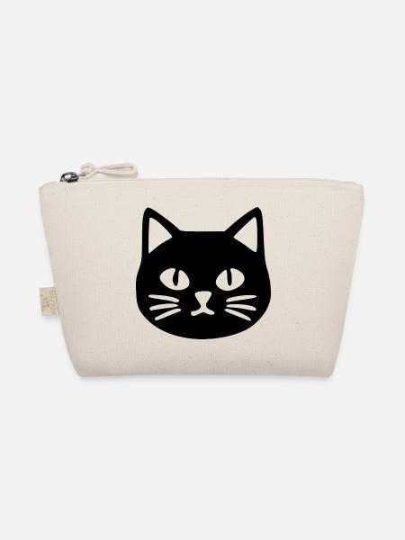 Katzengesicht Katze Geschenk Katzenliebhaber - Bio-Täschchen - Natur