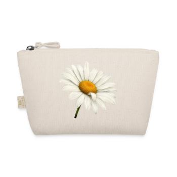 Weiße Margeritenblüte Natur Blumen Design  - Bio-Täschchen - Natur - Vorne