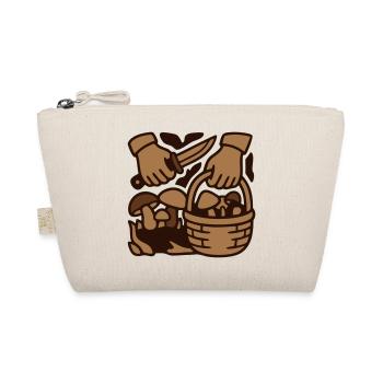 Mushroom Picker Basket Graphic - Organic Pouch - nature - Front
