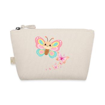 Pastel Butterfly Motif - Organic Pouch - nature - Front