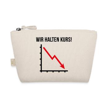 Wir Halten Kurs! (Fortschritt / Abwärts / POS 2C) - Bio-Täschchen - Natur - Vorne