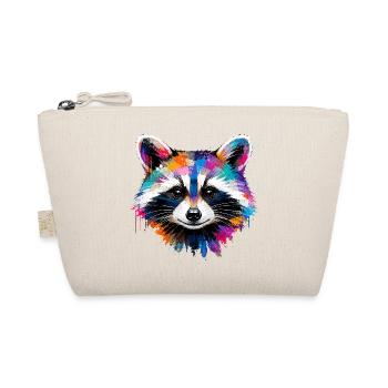 Colorful raccoon with splashes of paint - Organic Pouch - nature - Front