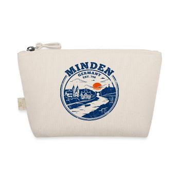 Vintage Minden Germany Circular Skyline Stamp - Organic Pouch - nature - Front