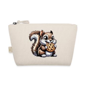 Funny Squirrel Loves Cookies Dessert - Organic Pouch - nature - Front