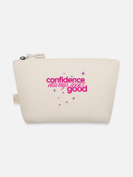 Confidence always looks good - Purple - Bio-Täschchen - Natur