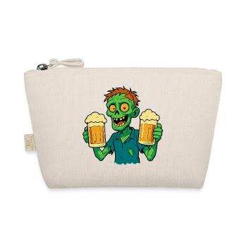 Happy zombie with beer - Organic Pouch - nature - Front