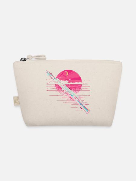 Flöte Grafik Vaporwave - Bio-Täschchen - Natur