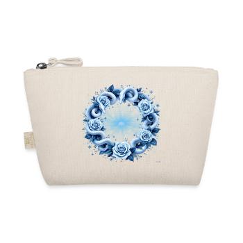Hellblaues Schlangen-Rosenkreis-Design. - Bio-Täschchen - Natur - Vorne
