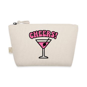Cheers Cocktail Glas Logo - Bio-Täschchen - Natur - Vorne