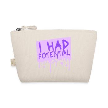 I Had Potential Ich Hatte Potenzial Spruch Logo Te - Bio-Täschchen - Natur - Vorne