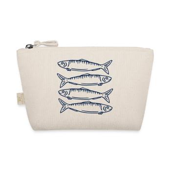 Sardinen Fische Angler - Bio-Täschchen - Natur - Vorne