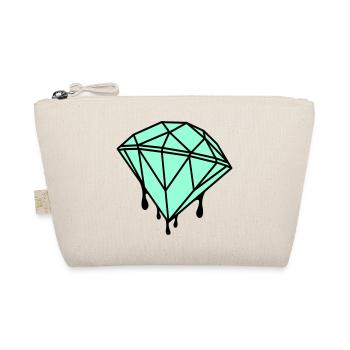 Geometrischer Mint-Diamant - Bio-Täschchen - Natur - Vorne