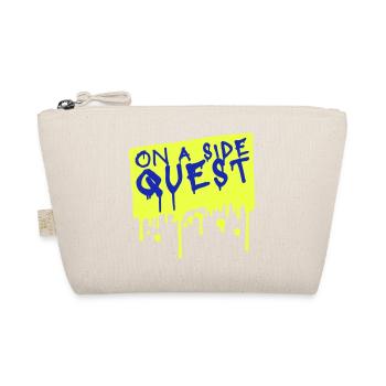On A Side Quest Gaming Adventure Spruch Logo Text - Bio-Täschchen - Natur - Vorne