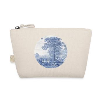 Delft_Blue_Classic_Dutch_Landscape_Ceramic_Art - Bio-Täschchen - Natur - Vorne