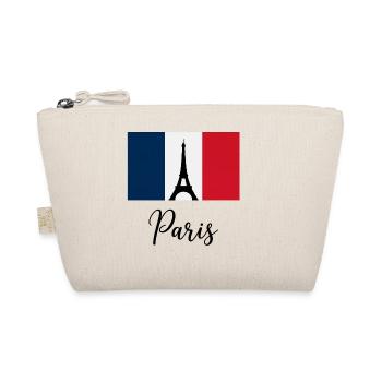 Paris Tricolore & Eiffelturm-Silhouette - Bio-Täschchen - Natur - Vorne