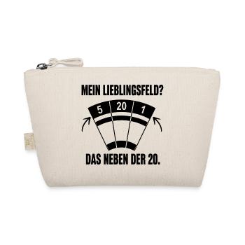 Daneben geworfen Dartspieler Humor 5 und 1 - Bio-Täschchen - Natur - Vorne