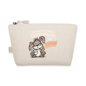 Morgenmuffel Hase - Bio-Täschchen - Natur - Vorne